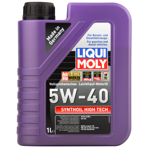 Синтетическое моторное масло Synthoil High Tech 5W-40 - 1 л